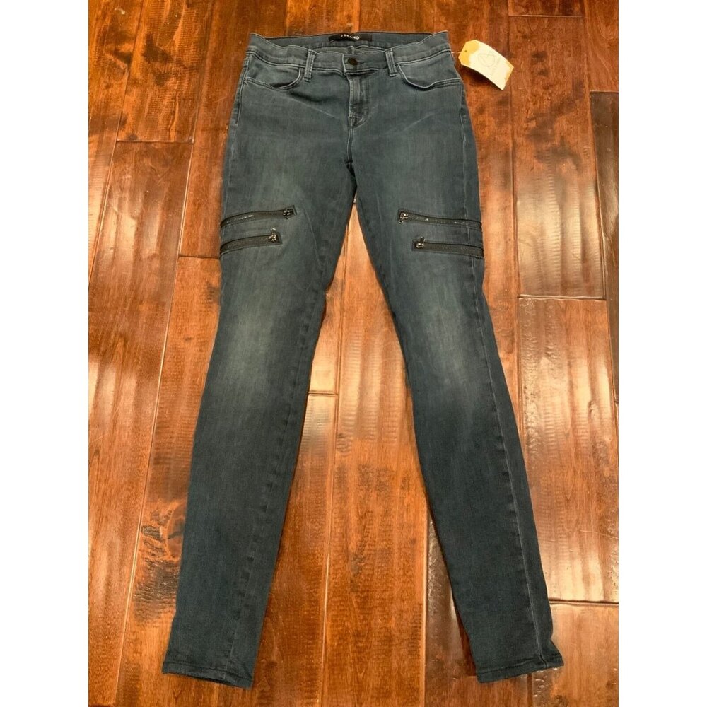 J Brand Dark Vacant Blue/Black Dee Skinny Jeans, Size 27